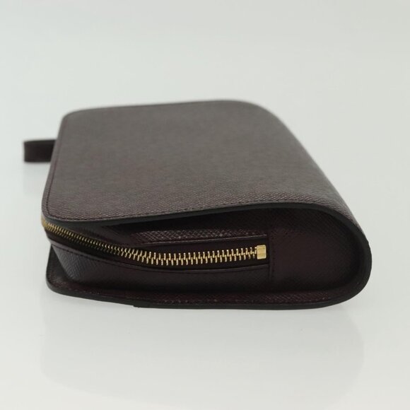 LOUIS VUITTON Taiga Baikal Clutch Bag Acajou M30186 LV Auth 139252 - Picture 4 of 16